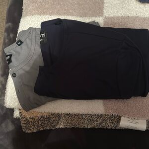 Cuts Clothing Curve Hem Long Sleeve Henley,  2